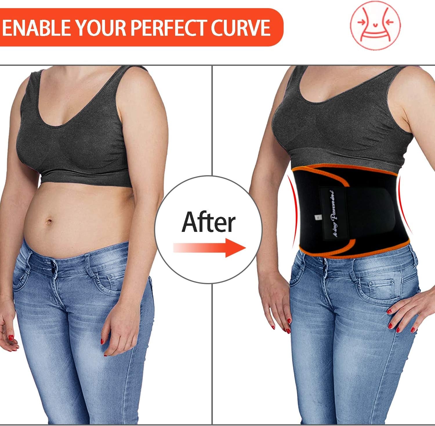 Waist Trimmer for Women & Mens Waist Trainer Sweat Belt plus Size, Upgraded