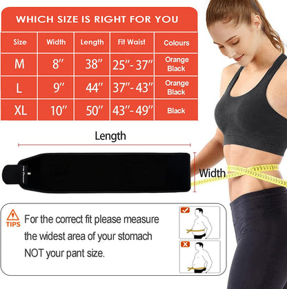 Waist Trimmer for Women & Mens Waist Trainer Sweat Belt plus Size, Upgraded