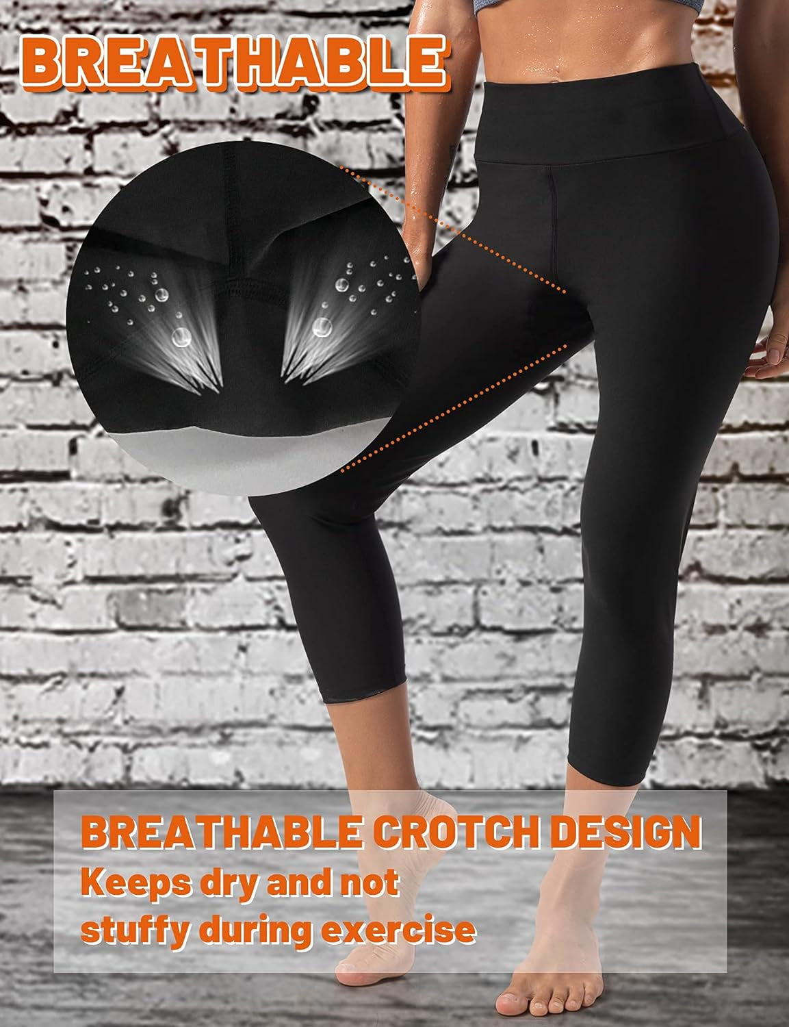 Women Thermo Sweat Sauna Capris High Waist Sauna Pants Hot Body Shaper Capri(Bh7002,Xl,01)