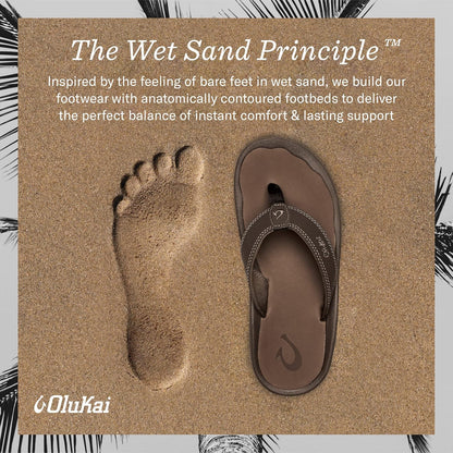 Ohana Men'S Beach Sandals, Quick-Dry Flip-Flop Slides, Water Resistant & Lightweight, Compression Molded Footbed & Ultra-Soft Comfort Fit