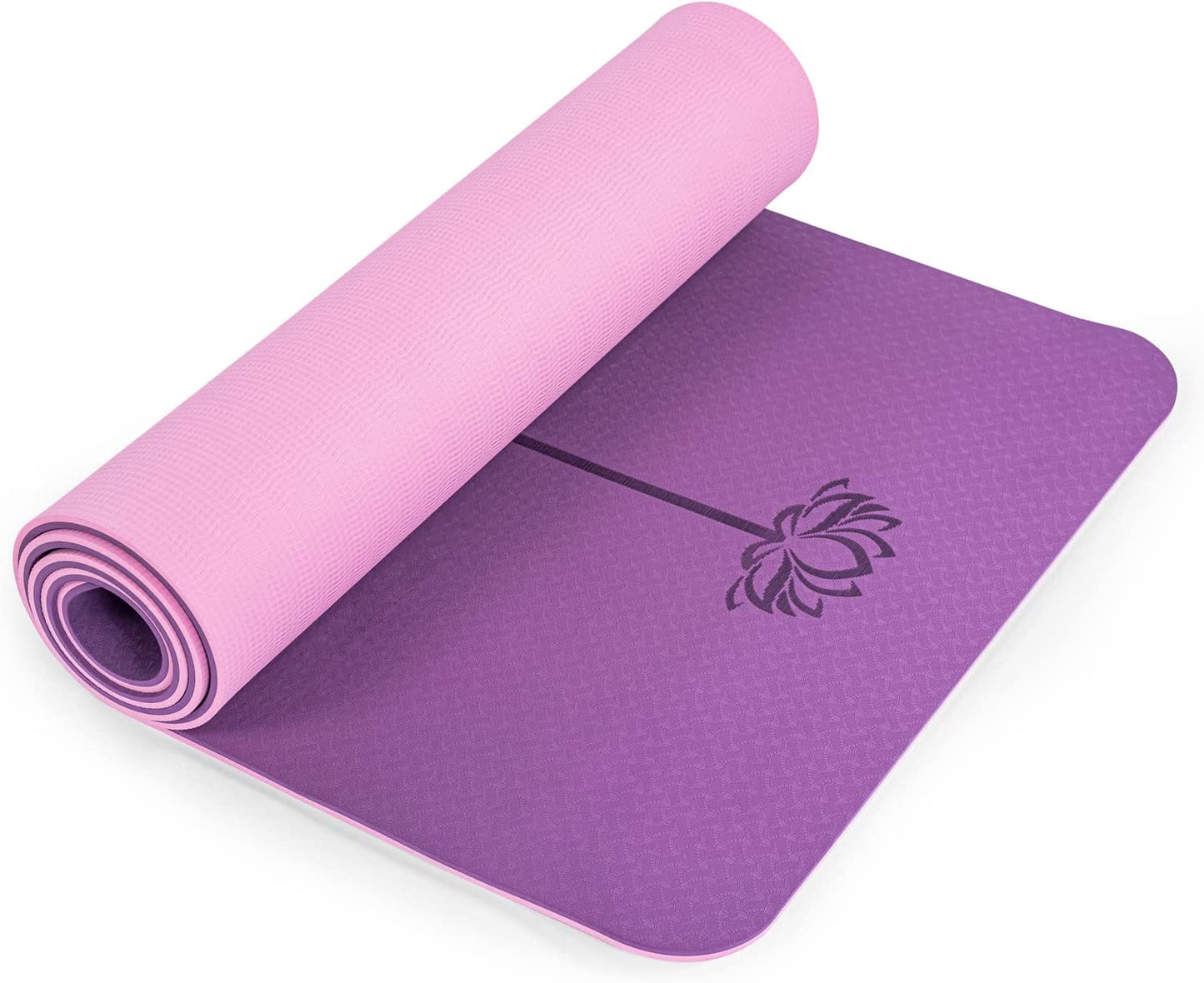 Non-Slip Eco-Friendly Yoga Mat, 1/4" Thick Pilates and Fitness Exercise Mat for Women with Carrying Sling and Storage Bag