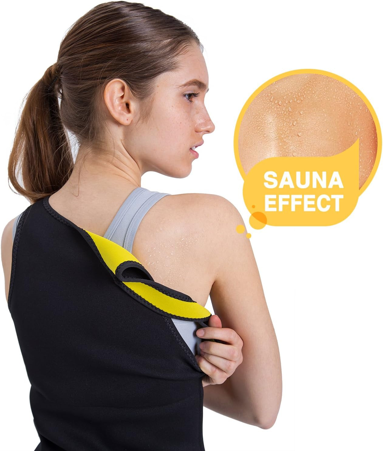 Women'S Body Shaper Hot Sweat Workout Tank Top Slimming Vest Sauna Shirt M