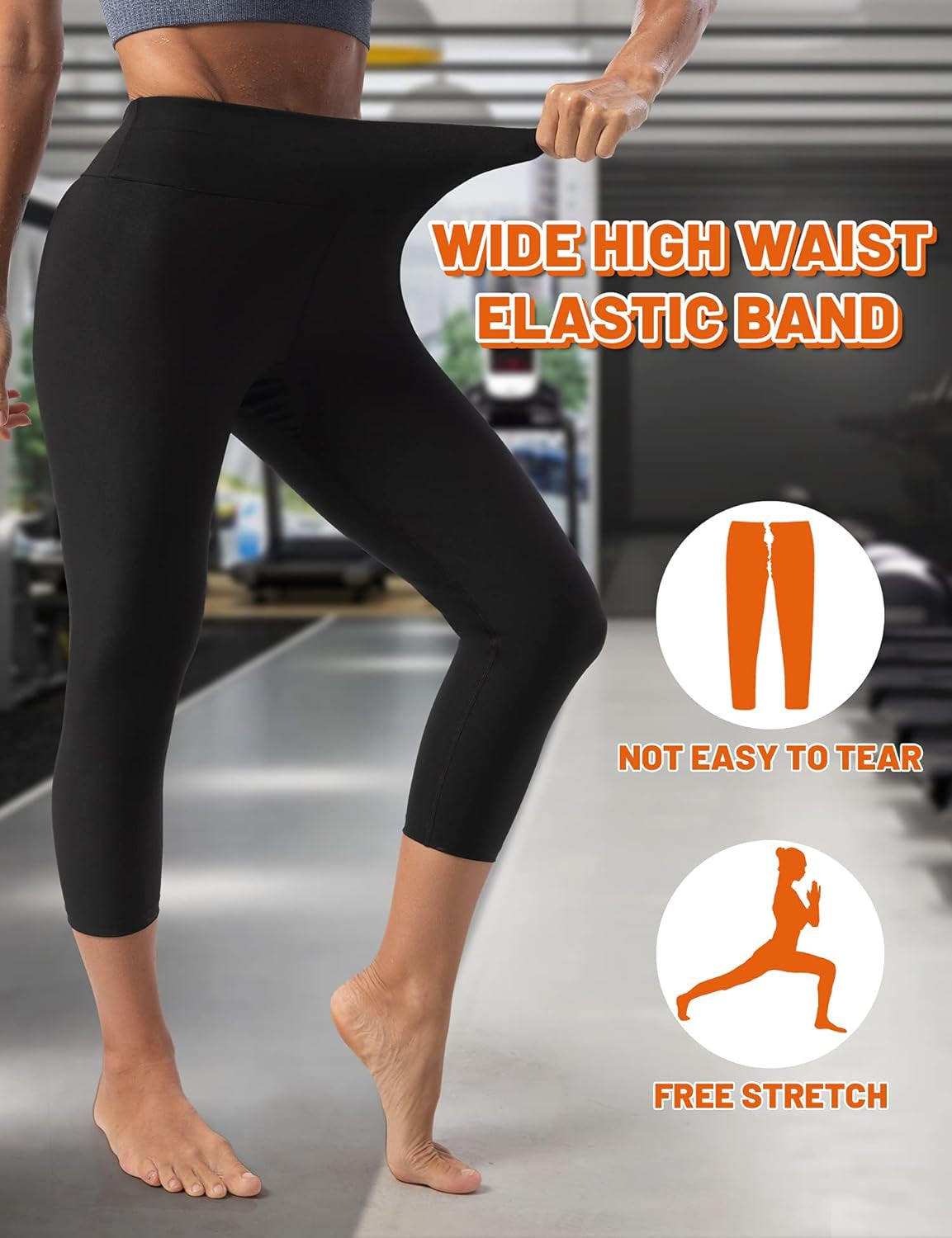 Women Thermo Sweat Sauna Capris High Waist Sauna Pants Hot Body Shaper Capri(Bh7002,Xl,01)