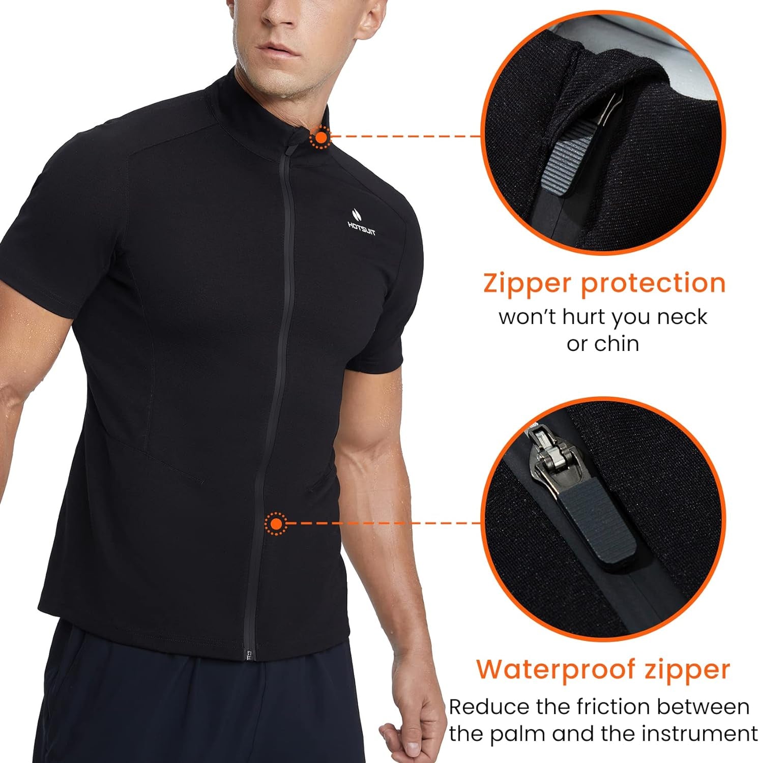 Sauna Suit for Men Sweat Suits Long Sleeve Sauna Shirt Workout Shapewear-(S-5Xl) Sweat Jacket Top Compression Shirts