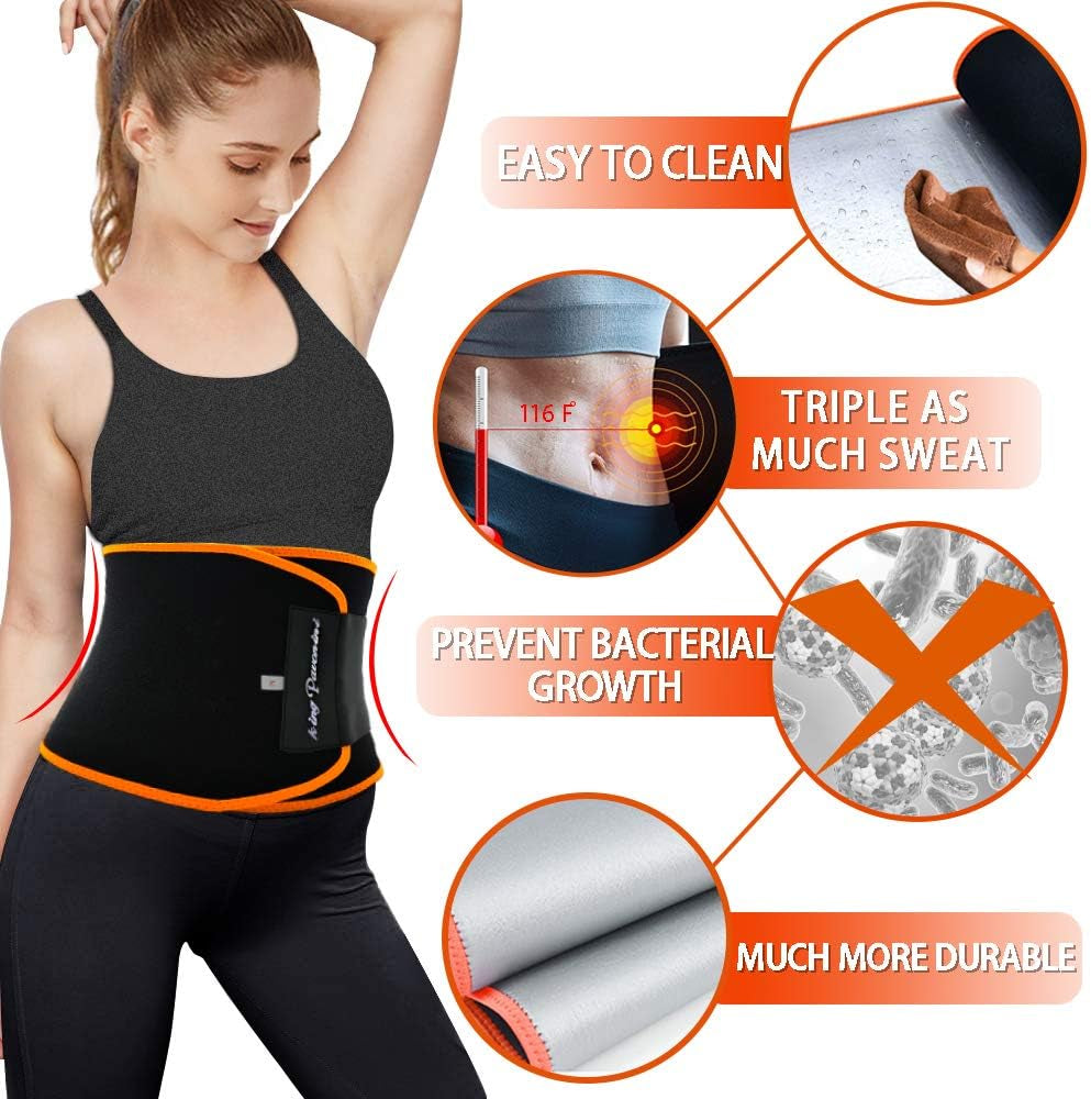 Waist Trimmer for Women & Mens Waist Trainer Sweat Belt plus Size, Upgraded